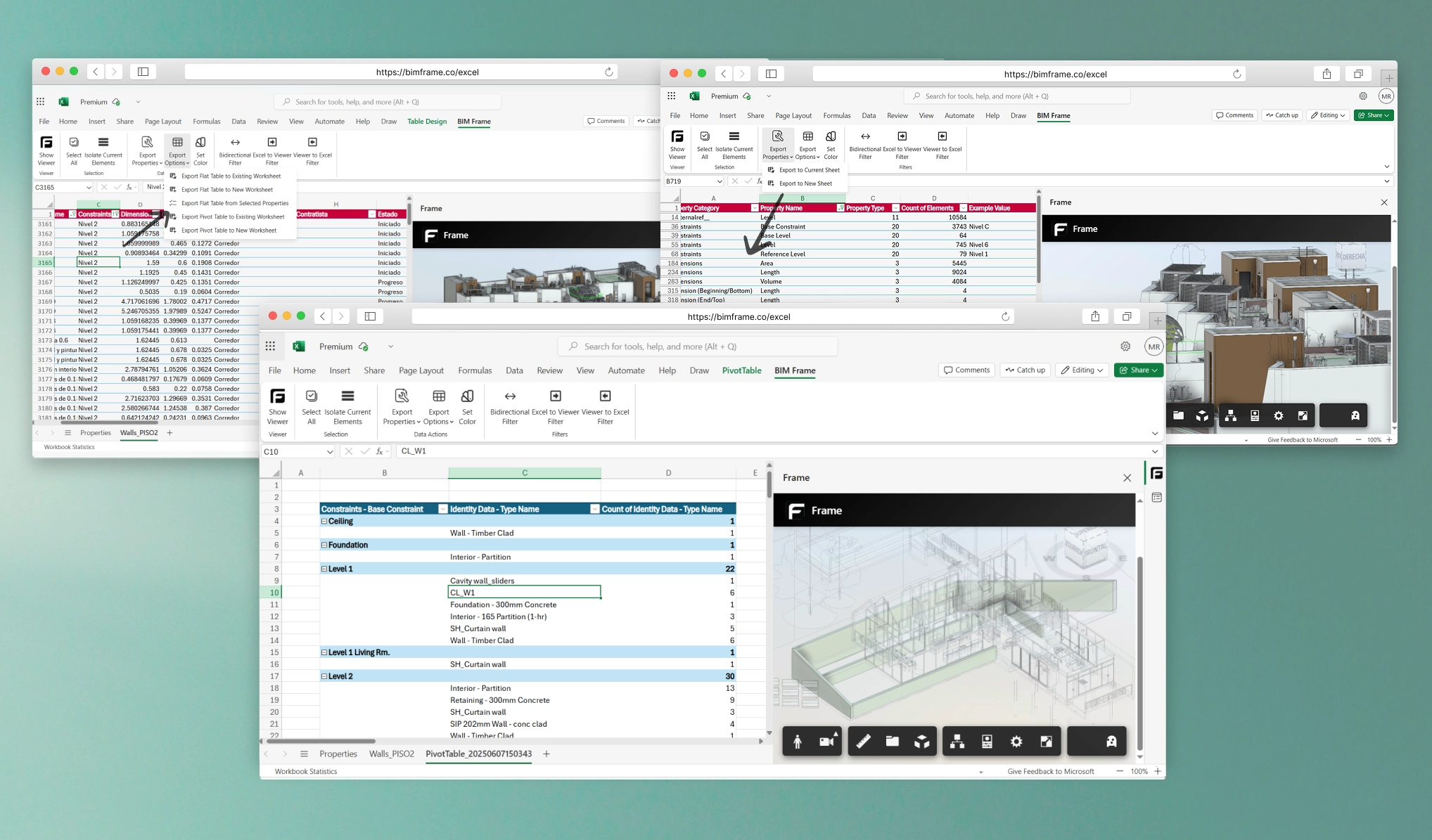 Export feature preview